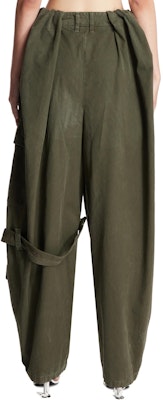 (W) Pantalones Cargo Sueltos Verde de Tiro Medio Color Sólido LOEWE. S540Y11X87-4720 Lookbook (W) Pantalones Cargo Sueltos Verde de Tiro Medio Color Sólido LOEWE. S540Y11X87-4720