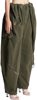 (W) Pantalones Cargo Sueltos Verde de Tiro Medio Color Sólido LOEWE. S540Y11X87-4720 Shop (W) Pantalones Cargo Sueltos Verde de Tiro Medio Color Sólido LOEWE. S540Y11X87-4720