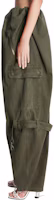 Purchase (Women) LOEWE Solid Color Mid-Rise Loose Cargo Pants Green. S540Y11X87-4720
