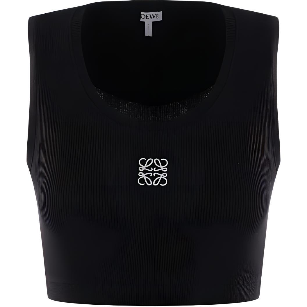 (Women) LOEWE  Solid Sleeveless Pullover Vest Black S359Y23X85-1100