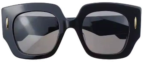 (Women) LOEWE Square Black Sunglasses with Logo Temple Design. LW40129U (Women) LOEWE Square Black Sunglasses with Logo Temple Design. LW40129U