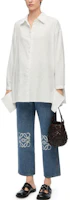 Lookbook (Women) LOEWE Straight-Leg Jeans with Logo Print Mid-Waist Blue. S359Y11X90-5475