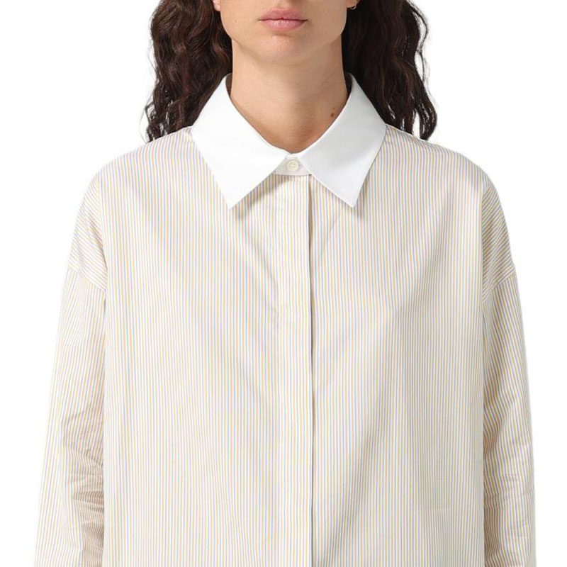 Details for (W) ロエベ ストライプ柄ボタンアップ長袖シャツ ライトイエロー S359Y05X-90CO