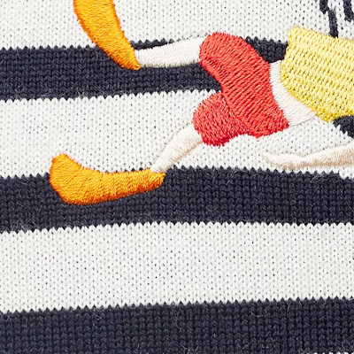 (W) LOEWE Sweater Crewneck Garis Biru Putih Kasual Pullover. S359Y14KEI-4933 Sizing (W) LOEWE Sweater Crewneck Garis Biru Putih Kasual Pullover. S359Y14KEI-4933