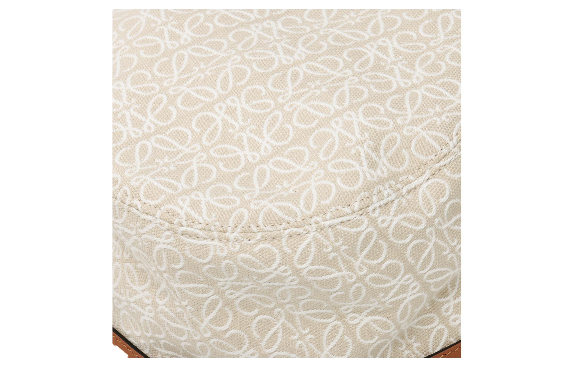 Purchase (W) Sombrero de Cubo LOEWE Blanco de Algodón con Correa de Cuero y Logo en Relieve. K820HB1X41-2614