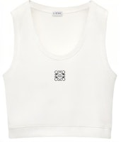(Women) LOEWE White Logo Print Cropped Tank Top. S359Y23X85-2100 (Women) LOEWE White Logo Print Cropped Tank Top. S359Y23X85-2100