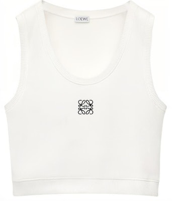 (W) LOEWE 白色标志印花短款背心。 S359Y23X85-2100 Buy (W) LOEWE 白色标志印花短款背心。 S359Y23X85-2100