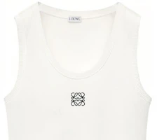 Details for (W) LOEWE 白色標誌印花短版背心上衣 S359Y23X85-2100