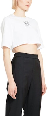 (W) LOEWE 白色短袖Logo印花圓領短版T恤。 S540Y22X43-2100 Details for (W) LOEWE 白色短袖Logo印花圓領短版T恤。 S540Y22X43-2100