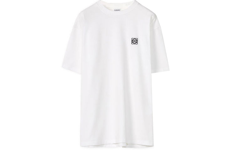 (Women) LOEWE  White T-Shirt with Embroidered Chest Logo. S359Y22X12-2100 圖 2