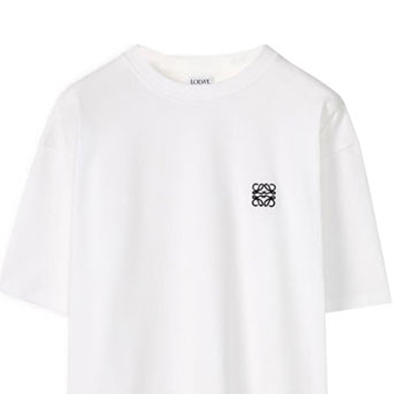 (Women) LOEWE  White T-Shirt with Embroidered Chest Logo. S359Y22X12-2100 圖 6