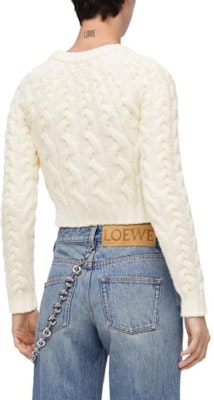 (W) LOEWE Suéter de Lana Blanca con Logo Bordado. S359Y14KDO-2100 Shop (W) LOEWE Suéter de Lana Blanca con Logo Bordado. S359Y14KDO-2100