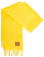 (Women) LOEWE Yellow Logo Embroidered Wool Scarf. F655254X01-8100 (Women) LOEWE Yellow Logo Embroidered Wool Scarf. F655254X01-8100