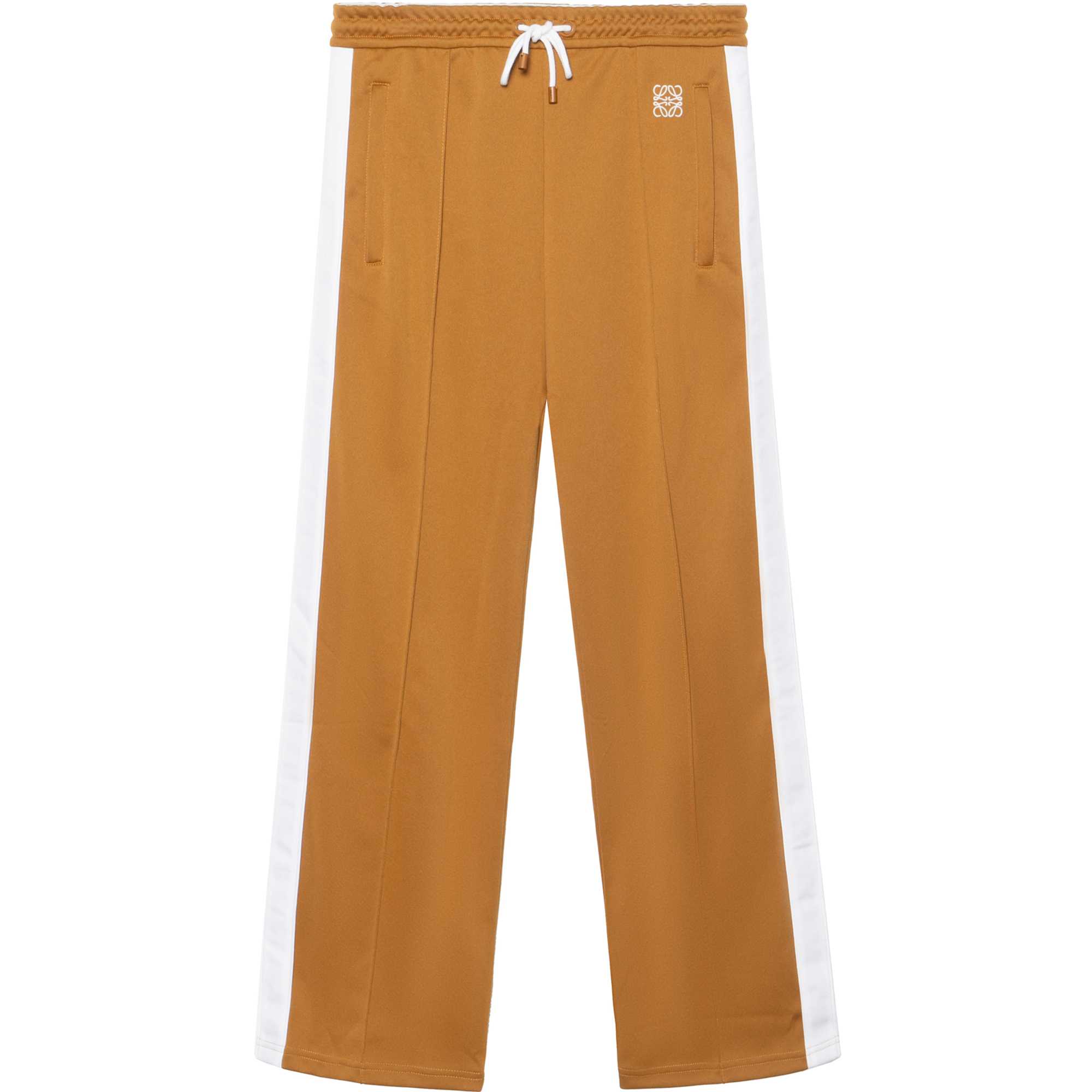 (Women) LOEWE  Yellow Straight-Leg Logo Print Casual Pants with Drawstring. S359Y27X31-8046