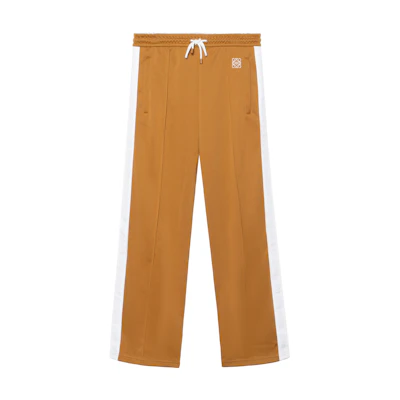 (Women) LOEWE Yellow Straight-Leg Logo Print Casual Pants with Drawstring. S359Y27X31-8046