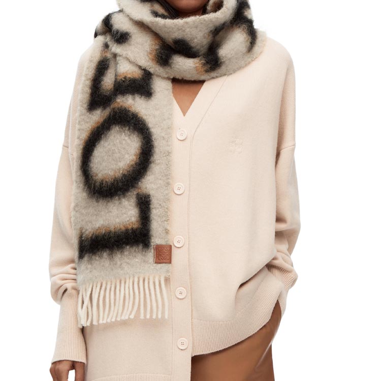 (Women) LOEWE Alphabet Fashion Knit Scarf for Women F811257X03-3154 圖 5