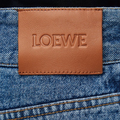 (Women) LOEWE Anagram Blue Denim Shorts with Back Logo FW24. S359Y11XC7-5320 Details for (Women) LOEWE Anagram Blue Denim Shorts with Back Logo FW24. S359Y11XC7-5320