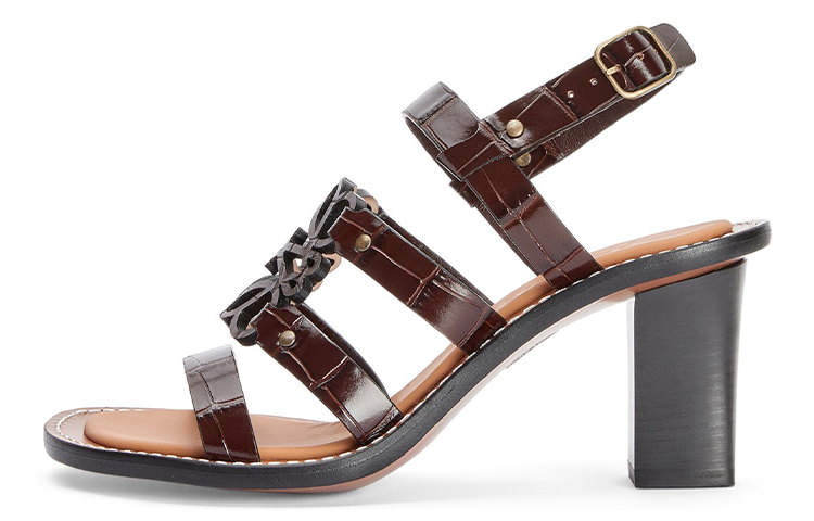 (Women) LOEWE Anagram 'Brown Casual High-Heel' L815465X22-3110