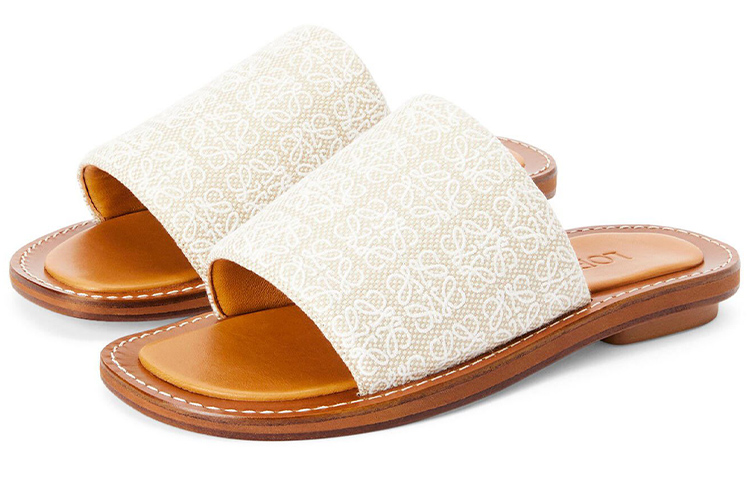 (W) LOEWE Anagram 'Brown Fashion Slides' 圖 2