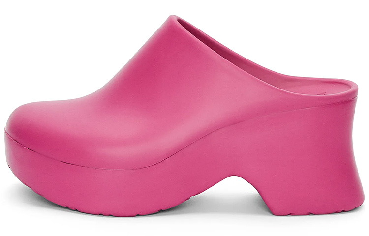 (W) LOEWE Anagram 'Pink Chunky Heel Slides'