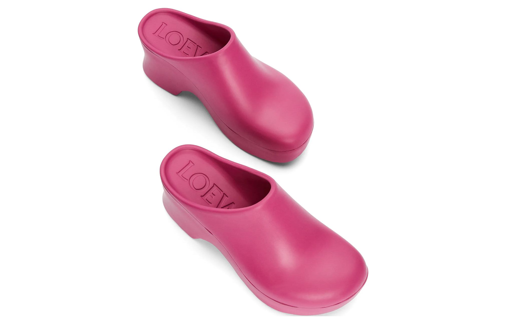 (W) LOEWE Anagram 'Pink Chunky Heel Slides' 圖 4