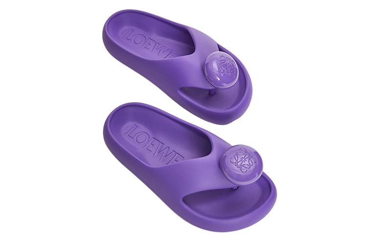 Shop (W) LOEWE Anagram ''Paarse Fashion Teenslippers'' L616S03X02-6100