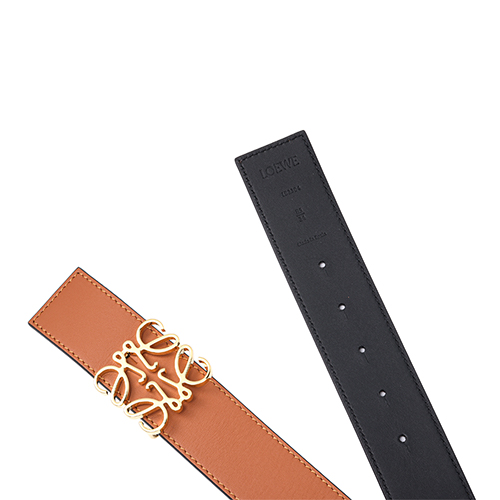 Purchase (Women) LOEWE Anagram Brown Leather Belt 4cm 51501010-2544