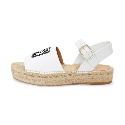 (W) LOEWE Anagram Calfskin Buckle Round Toe 'Fashion Slide White'