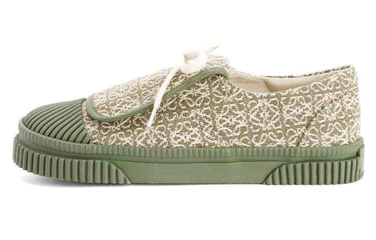 (W) LOEWE Anagram Canvas 'Green Floral and Calfskin'