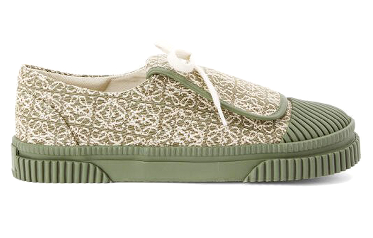(W) LOEWE Anagram Canvas 'Green Floral and Calfskin' 圖 2
