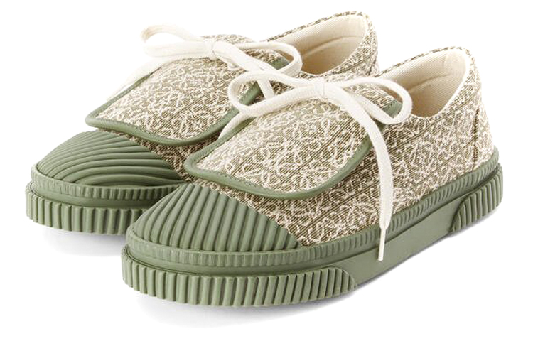 (W) LOEWE Anagram Canvas 'Green Floral and Calfskin' 圖 3