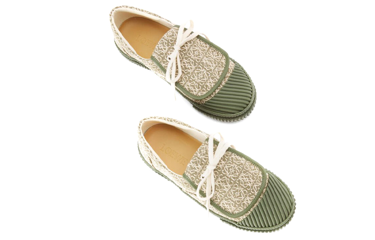 (W) LOEWE Anagram Canvas 'Green Floral and Calfskin' 圖 4