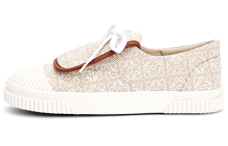 Buy (W) LOEWE Anagram Canvas Low-Top 'Beige Flap' Sepatu Beige L815282X53-2163