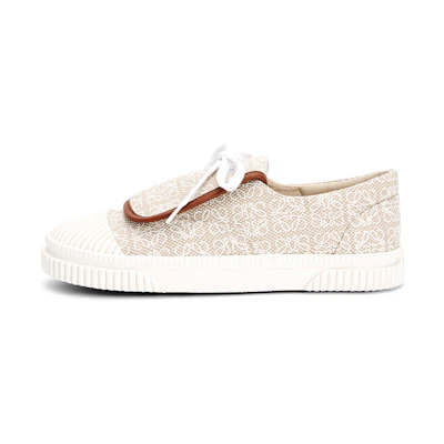 (W) LOEWE Anagram Canvas Low-Top 'Beige Flap'