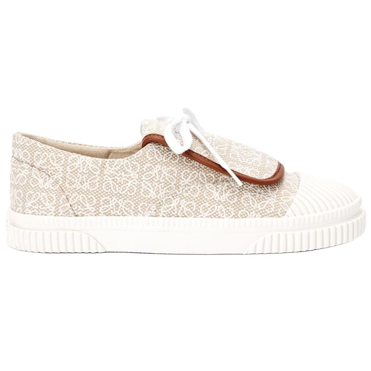 (W) LOEWE Anagram Canvas Low-Top 'Beige Flap' 圖 2