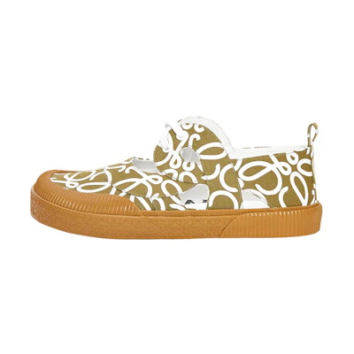 (W) LOEWE Anagram Canvas Low Top 'Olive Green'