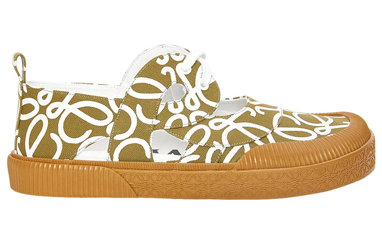 (W) LOEWE Anagram Canvas Low Top 'Olive Green' 圖 2