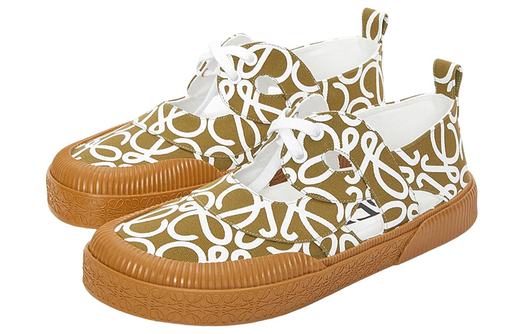 (W) LOEWE Anagram Canvas Low Top 'Olive Green' 圖 3