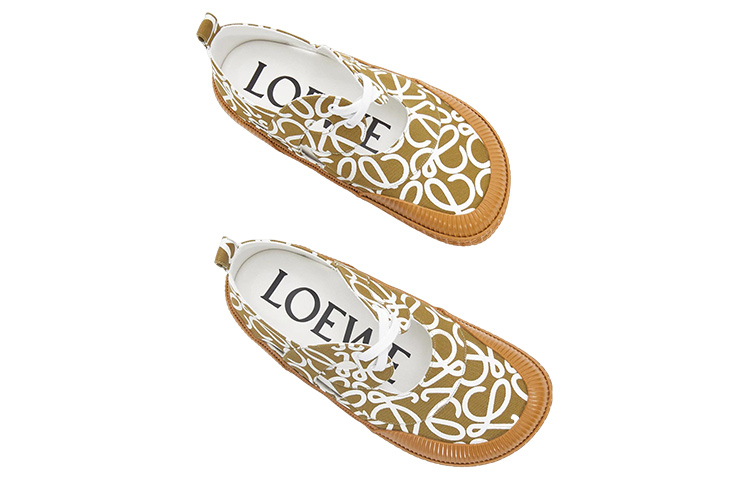 (W) LOEWE Anagram Canvas Low Top 'Olive Green' 圖 4