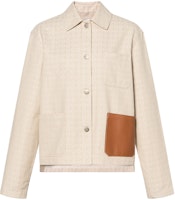 (Women) LOEWE Anagram Cotton Single-Breasted Jacket Women’s Off-White. S359330XCV-2453 (Women) LOEWE Anagram Cotton Single-Breasted Jacket Women’s Off-White. S359330XCV-2453