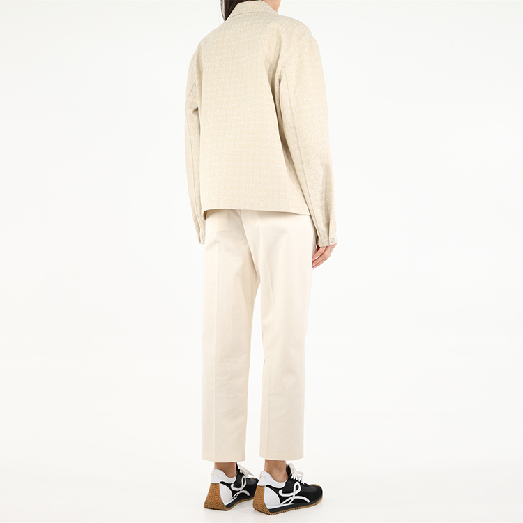 Purchase (W) Chaqueta Mujer LOEWE Anagram Algodón Blanco Roto de un Solo Botón. S359330XCV-2453