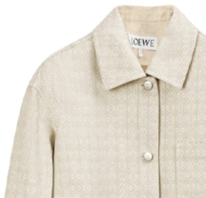 (Women) LOEWE Anagram Cotton Single-Breasted Jacket Women’s Off-White. S359330XCV-2453 Sizing (Women) LOEWE Anagram Cotton Single-Breasted Jacket Women’s Off-White. S359330XCV-2453