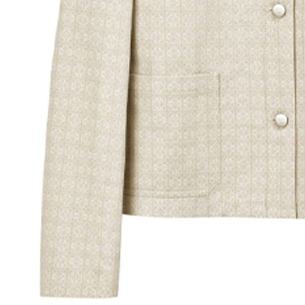 Cheap (W) Chaqueta Mujer LOEWE Anagram Algodón Blanco Roto de un Solo Botón. S359330XCV-2453