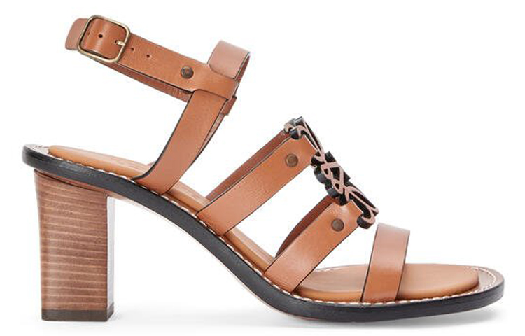 (W) LOEWE Anagram High Heel 'Brown Leather' 圖 2
