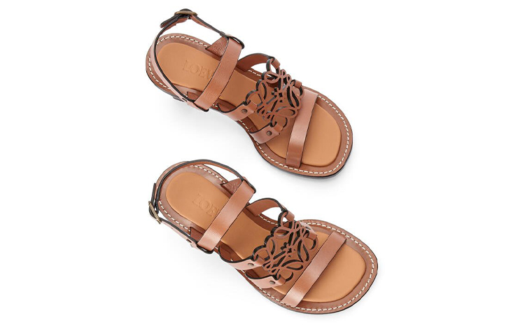 (W) LOEWE Anagram High Heel 'Brown Leather' 圖 4