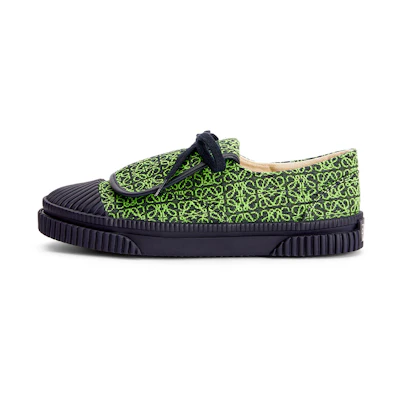 (W) LOEWE Anagram Jacquard and Calf Leather Sneaker 'Green'