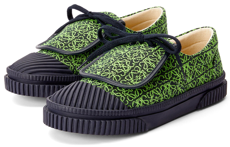 (W) LOEWE Anagram Jacquard and Calf Leather Sneaker 'Green' 圖 3