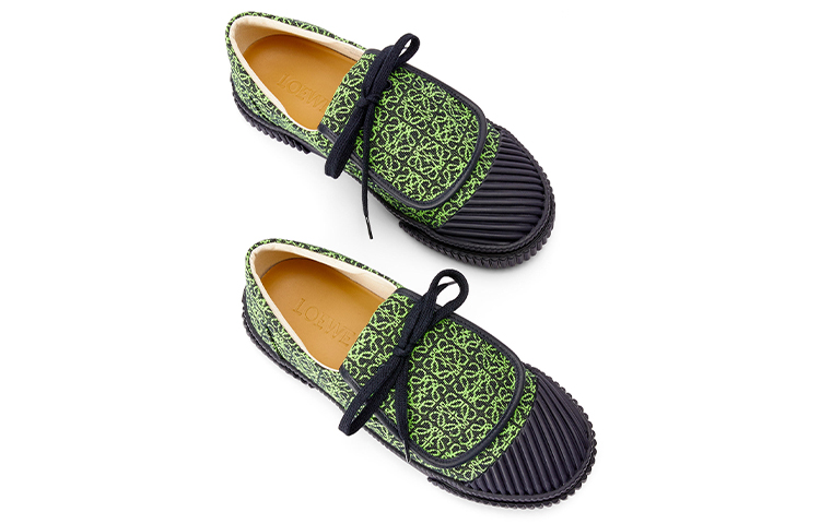 (W) LOEWE Anagram Jacquard and Calf Leather Sneaker 'Green' 圖 4