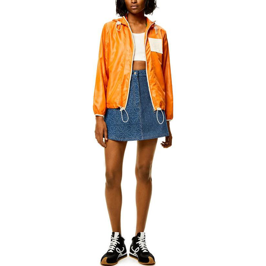 Lookbook (W) ロエベ アナグラム ジャカード デニムスカート ブルー - FW22 春夏コレクション S359Y13X22-5380