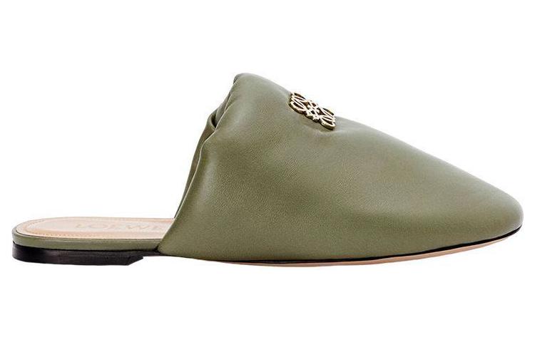 (W) LOEWE Anagram Leather Flat 'Green' 圖 2